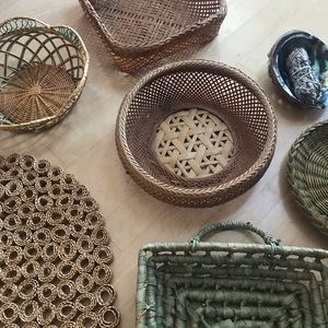 Vintage Other - •vintage• | neutral & green basket set Vintage Other - •vintage• | neutral & green basket set